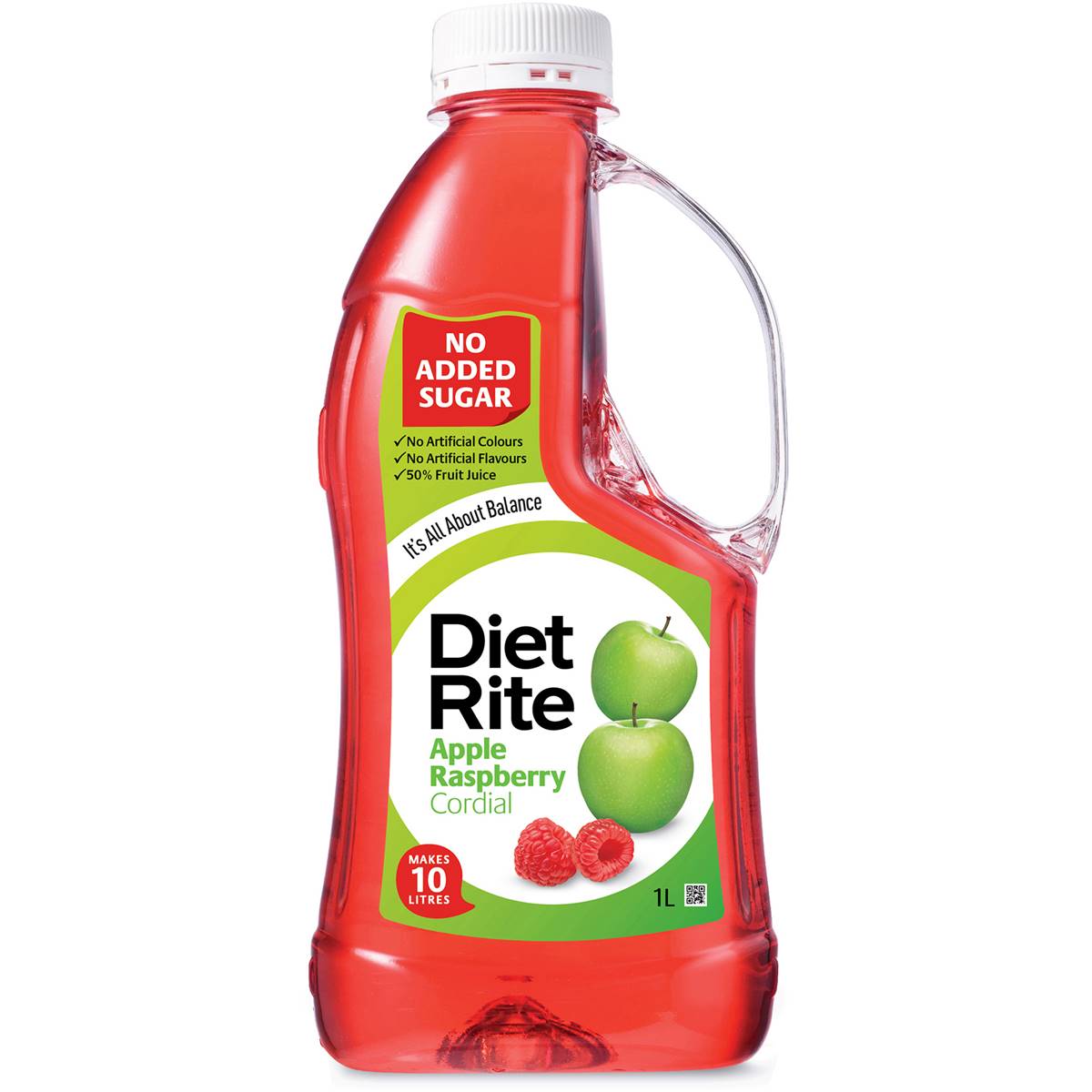 Diet Rite Cordial Apple Raspberry 1l