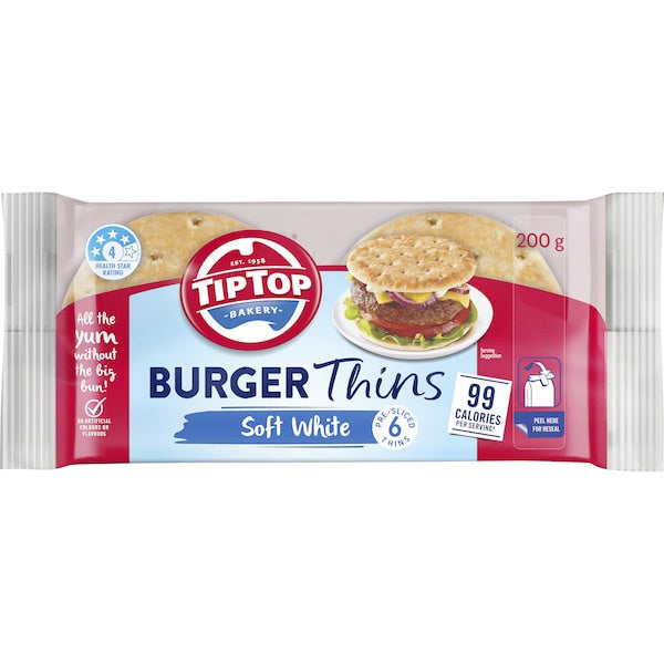 Tip Top Burger Thins Round | 200g