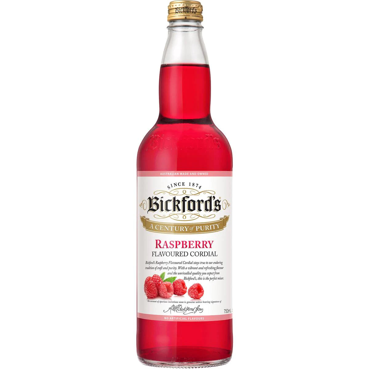 Bickford's  Raspberry Flavoured Cordial 750ml