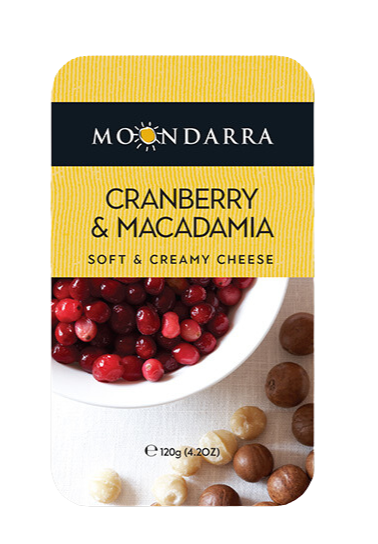 Moondarra Cranberry & Macadamia Cheese 120g
