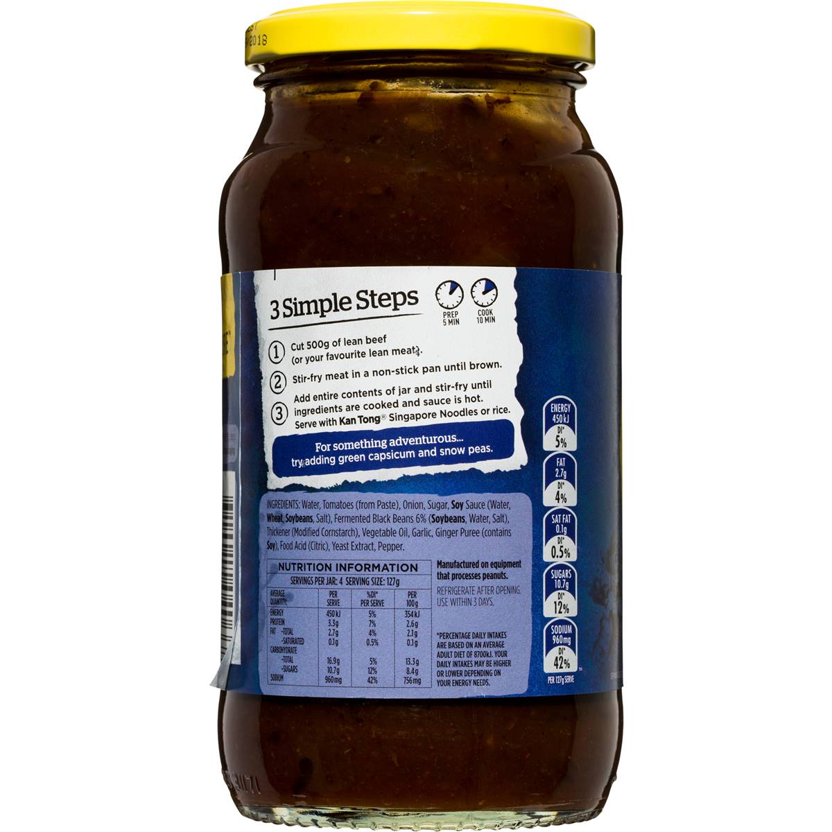 KanTong Beef & Black Bean Stir Fry Cooking Sauce 510g