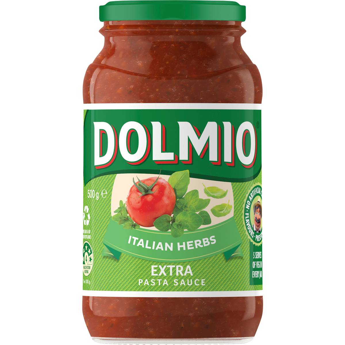 Dolmio Extra Italian Herbs Tomato Pasta Sauce 500g