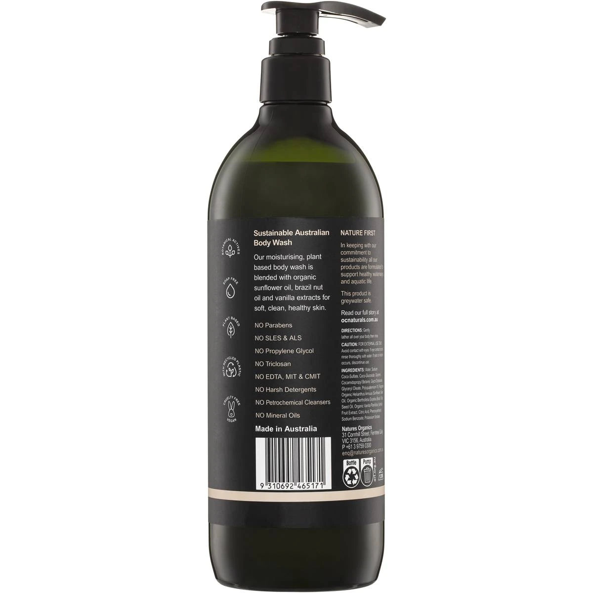 Organic Care Moisturising Vanilla Ylang Ylang Bodywash 725ml