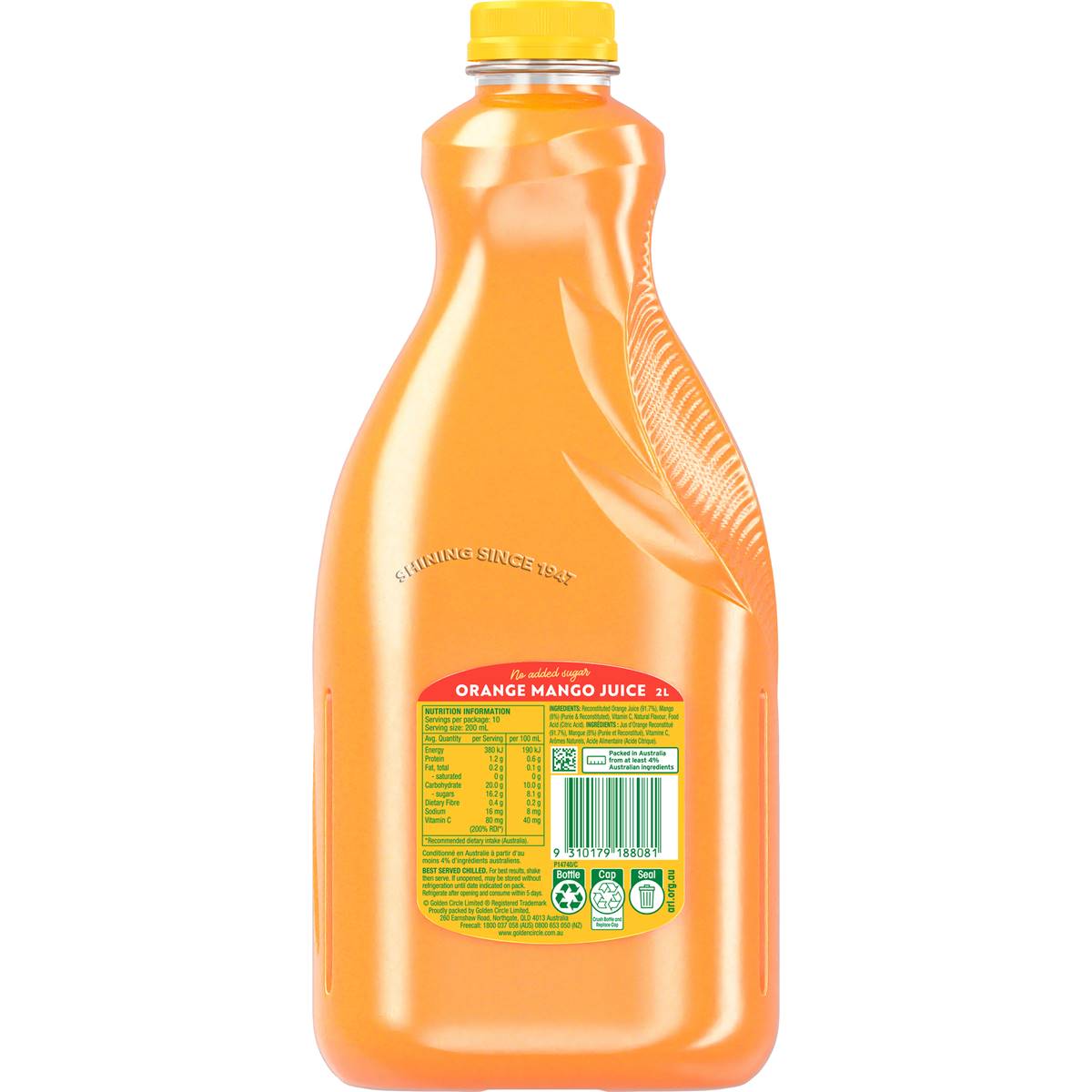 Golden Circle Orange & Mango 2L