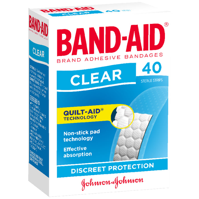 Bandaid Clear Strips 40pk