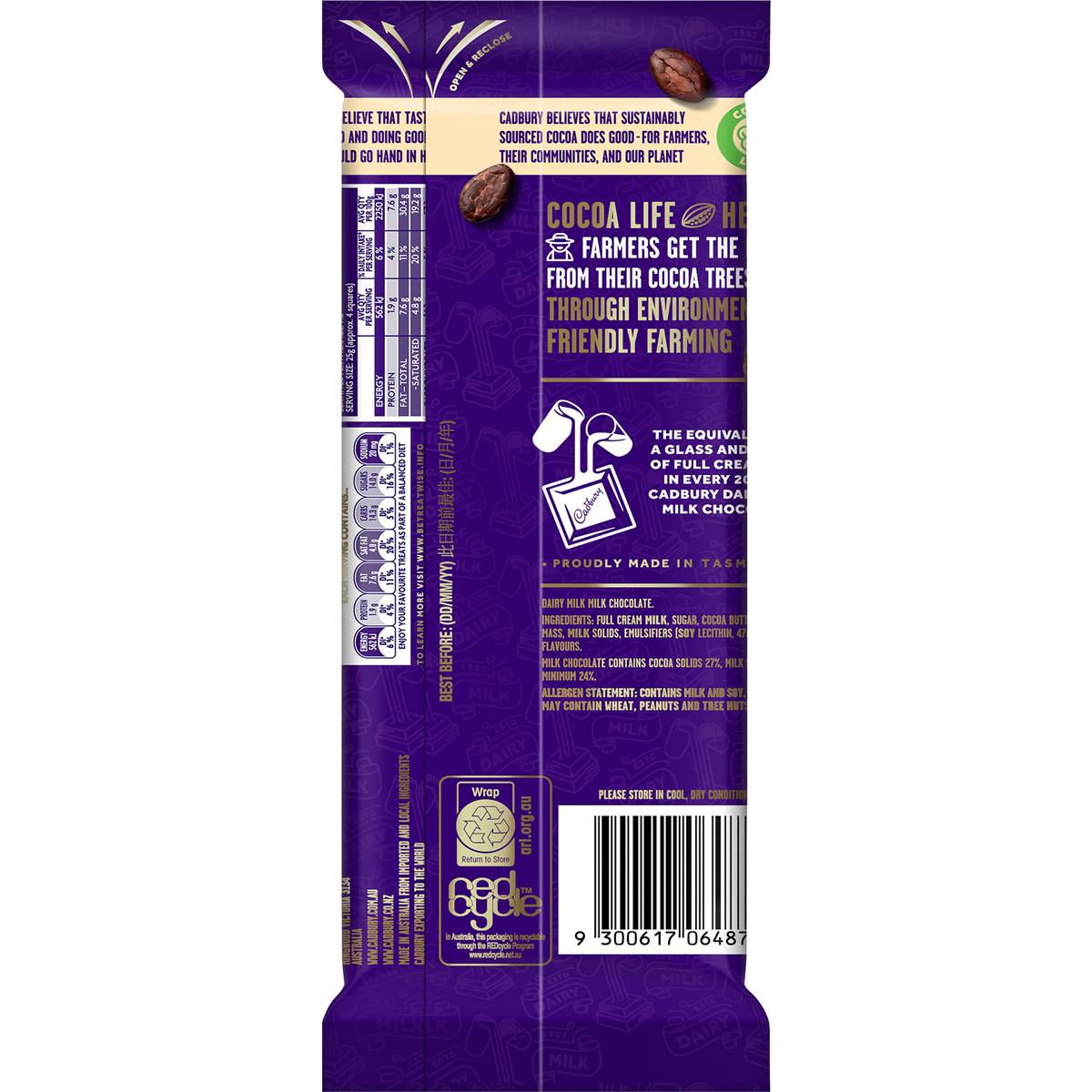 Cadbury Dairy Milk Chocolate 180g