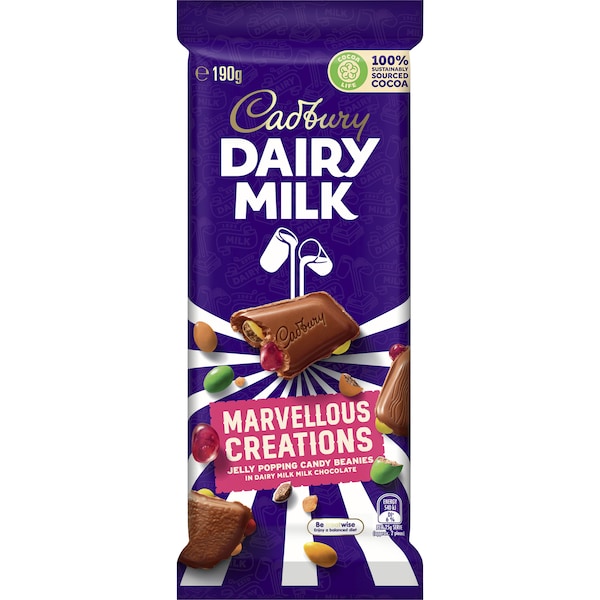 Cadbury Marvellous Creations Popping Candy Chocolate Block 190g