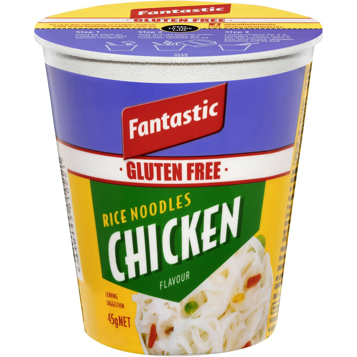 DNO Fantastic Gluten Free Chicken Rice Noodles 45g