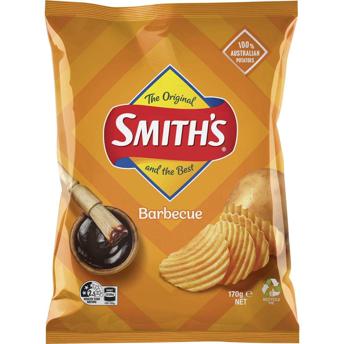 Smith's Chips Crinkle Cut BBQ Chips 170gm
