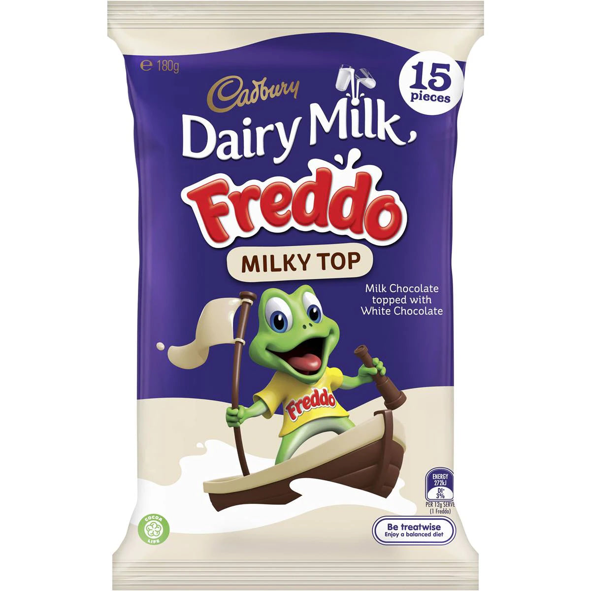 Cadbury Dairy Milk Chocolate Freddo Milky Top Sharepack 12 Pack 144g