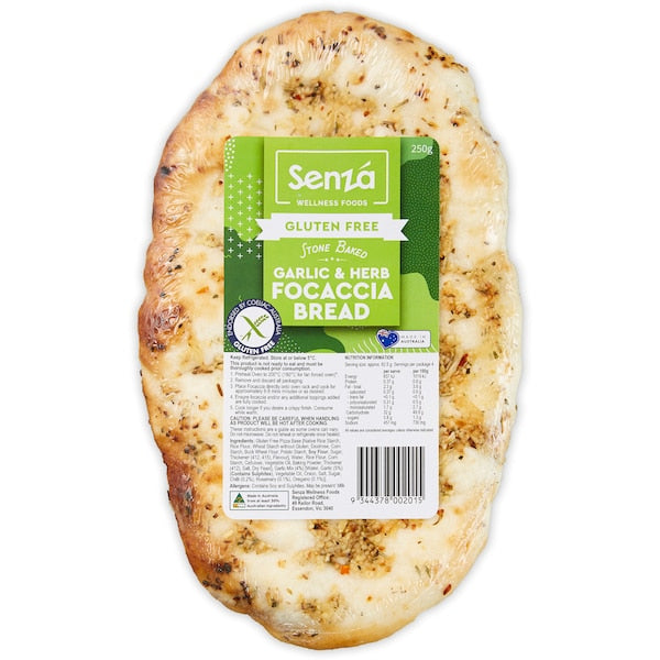 Senza Gluten Free Garlic & Herb Focaccia 250g