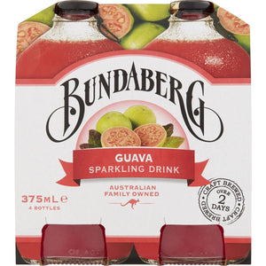 Bundaberg Guava Sparkling 375ml 4 Bottles