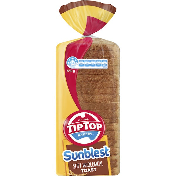 Tip Top Sunblest Wholemeal Toast Bread | 650g