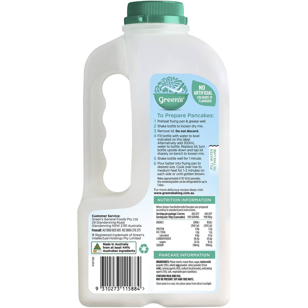 Green's Buttermilk Pancake Shake Gluten Free 300g