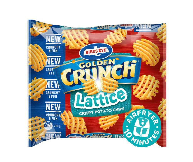 Birds Eye Golden Crunch Lattice Potato Chips Criss Cross French Fries 750g