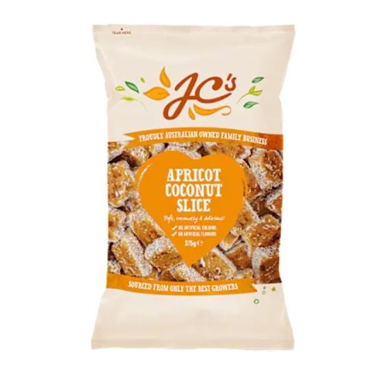 JC's Apricot Coconut Slice 375g