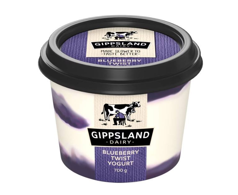 Gippsland Dairy Twist Yoghurt Blueberry 700g