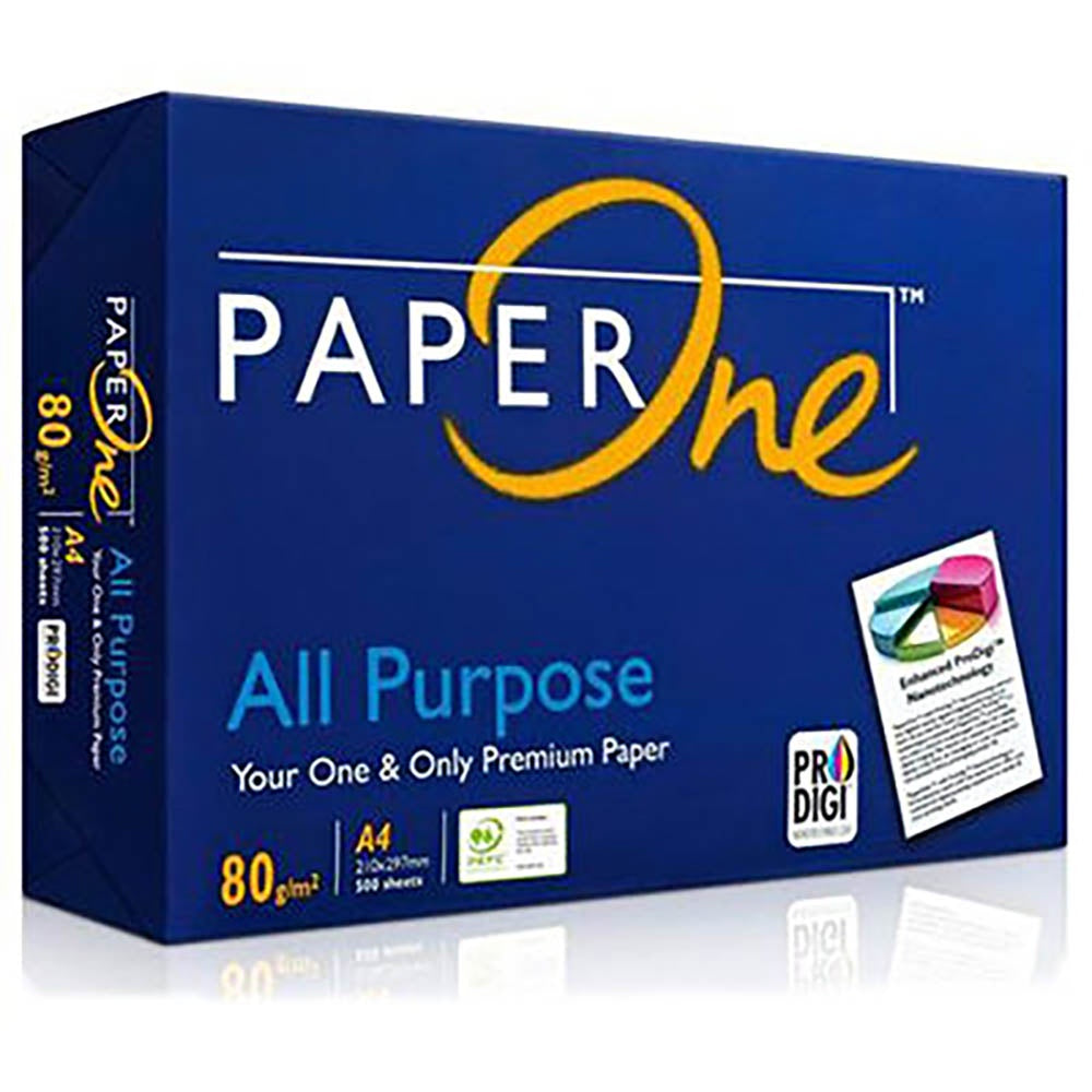 Paperone A4 All Purpose Copy Paper 80GSM White 500 Sheets x 5 Reams