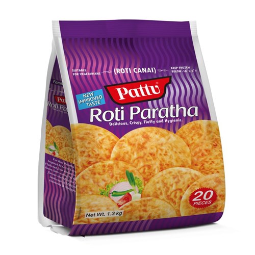 Pattu Roti Paratha Bread 20 Pieces 1.3Kg