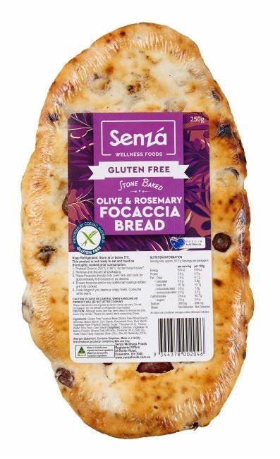 Senza Gluten Free Olive & Rosemary Focaccia 250g