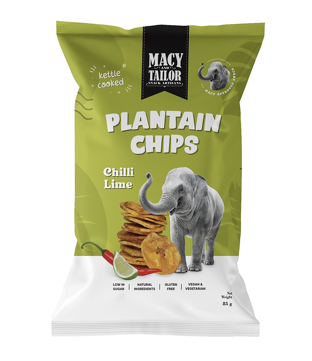 Macy and Tailor Plantain Chips Chilli Lime 85g