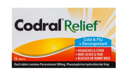 Codral Relief Cold Flu & Decongestant 20 pack