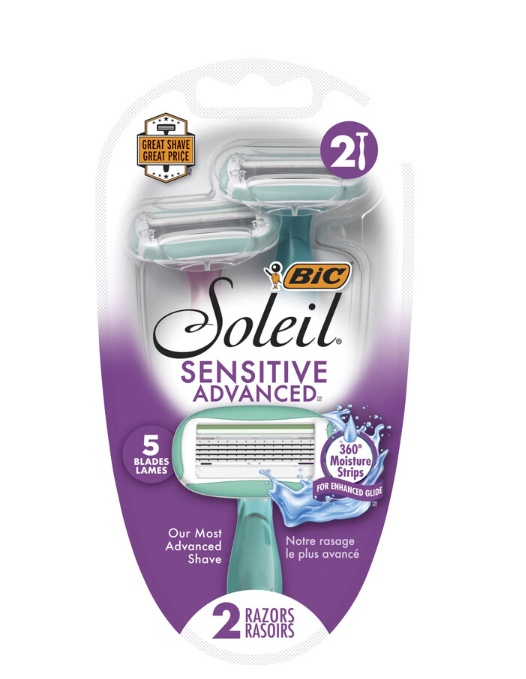 Bic Soleil Sensitive Advance Razor | 2 pack
