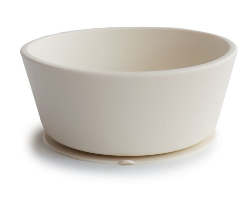 Mushie Silicone Suction Bowl: Ivory