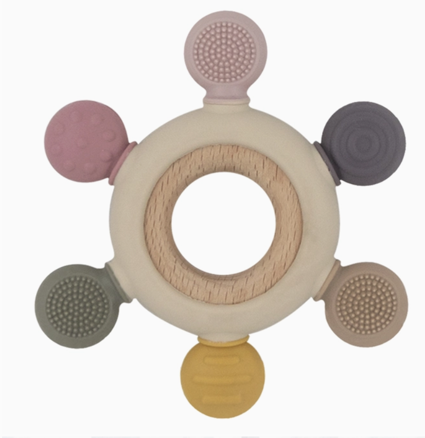 Multi-Surface Teething Wheel - Rose