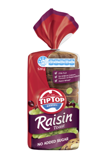Tip Top Raisin Toast Bread | 520g