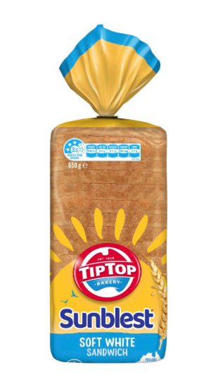 Tip Top Sunblest White Sandwich Bread | 650g