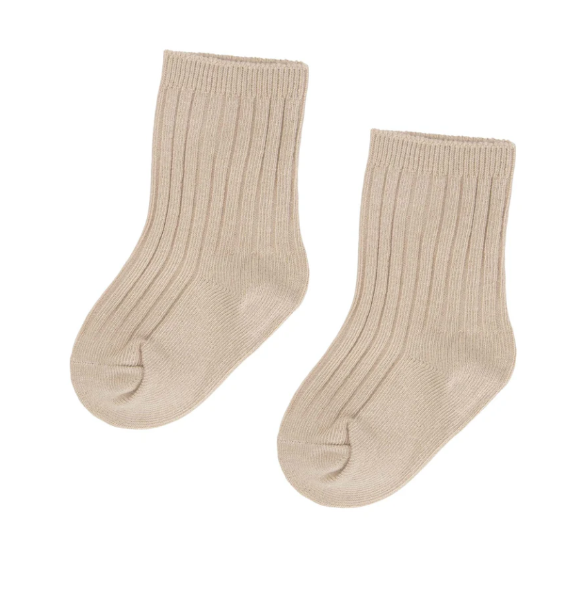 Rib Crew Socks Latte