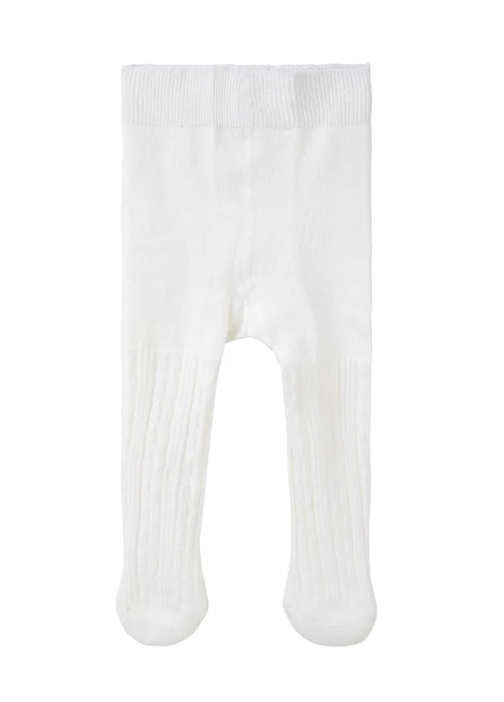 Cable Knit Tights Cream
