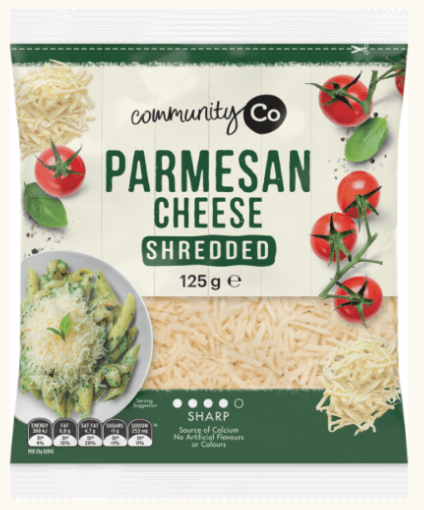 Community Co Shredded Parmesan Cheese 125g