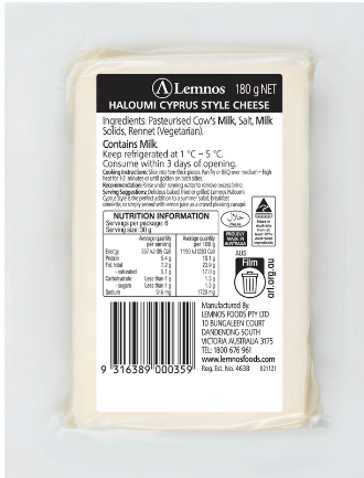 Lemnos Haloumi Cheese 180g