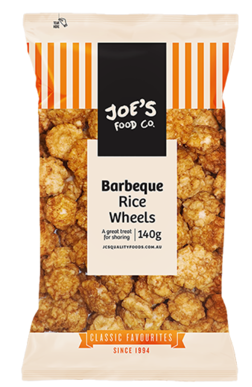 JC Nuts Joes Snacks Rice Wheels BBQ 140g