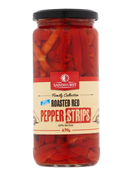 Sandhurst Roasted Red Pepper Strips 470g