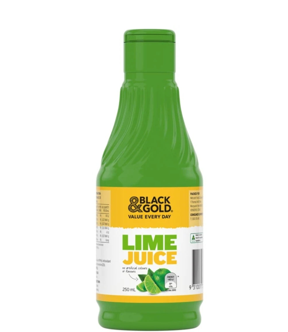 Black & Gold Lime Juice 250ml