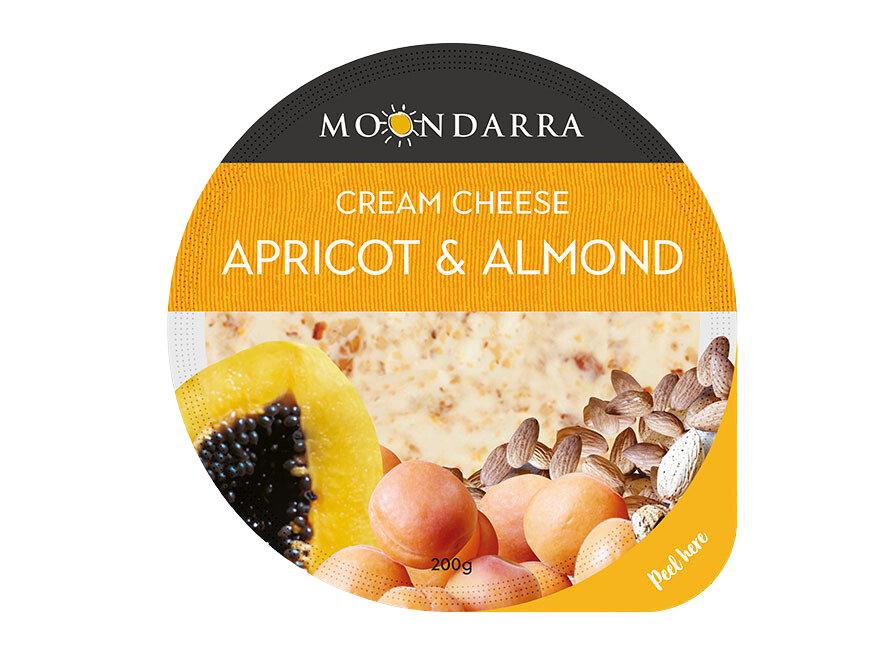 Moondarra Apricot & Almond Cream Cheese 200g