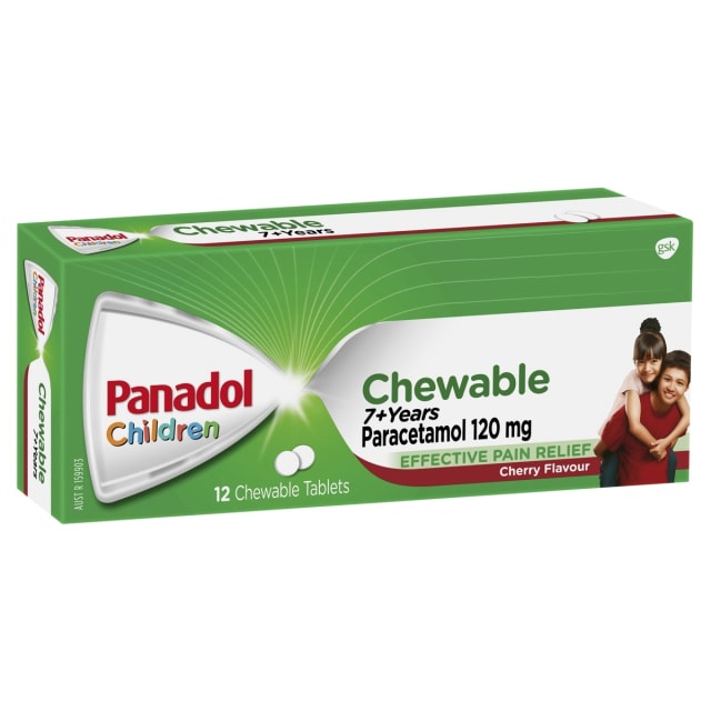 Panadol Childrens Chewable Tablet 120mg x 12