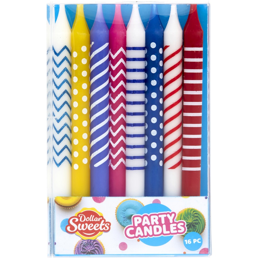 DNO Dollar Sweets Party Candles 16pk