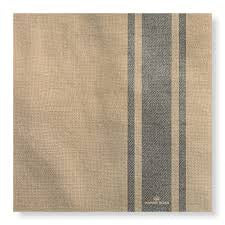 Manor Road Coffee Stripe Linen Napkins - Cocktail 20 Pack
