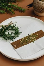 Manor Road Rustic Rosemary Cocktail Serviettes