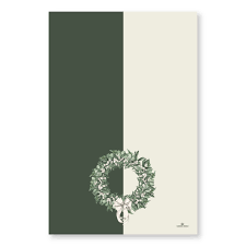 Manor Road Microfiber Tea Towel - White Berry Wreath