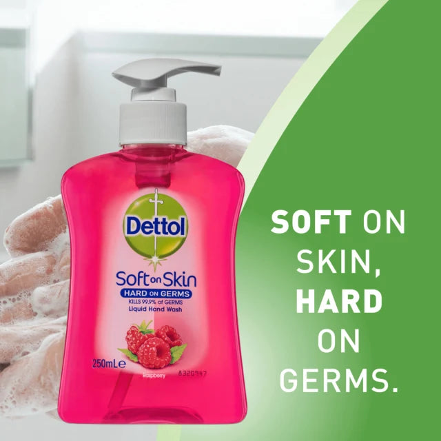 Dettol Soft on Skin Raspberry Liquid Hand Wash 250ml