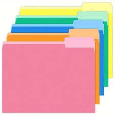 Manila Folders - 5 Pack Assorted Colours