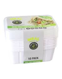 Lemon & Lime Reusable Rectangular Food Containers 1000ml 10 Pack