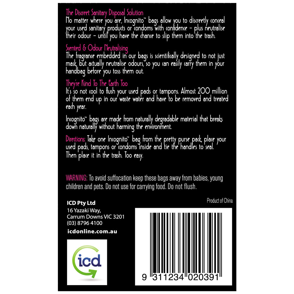Incognito Scented Bags 24 pack