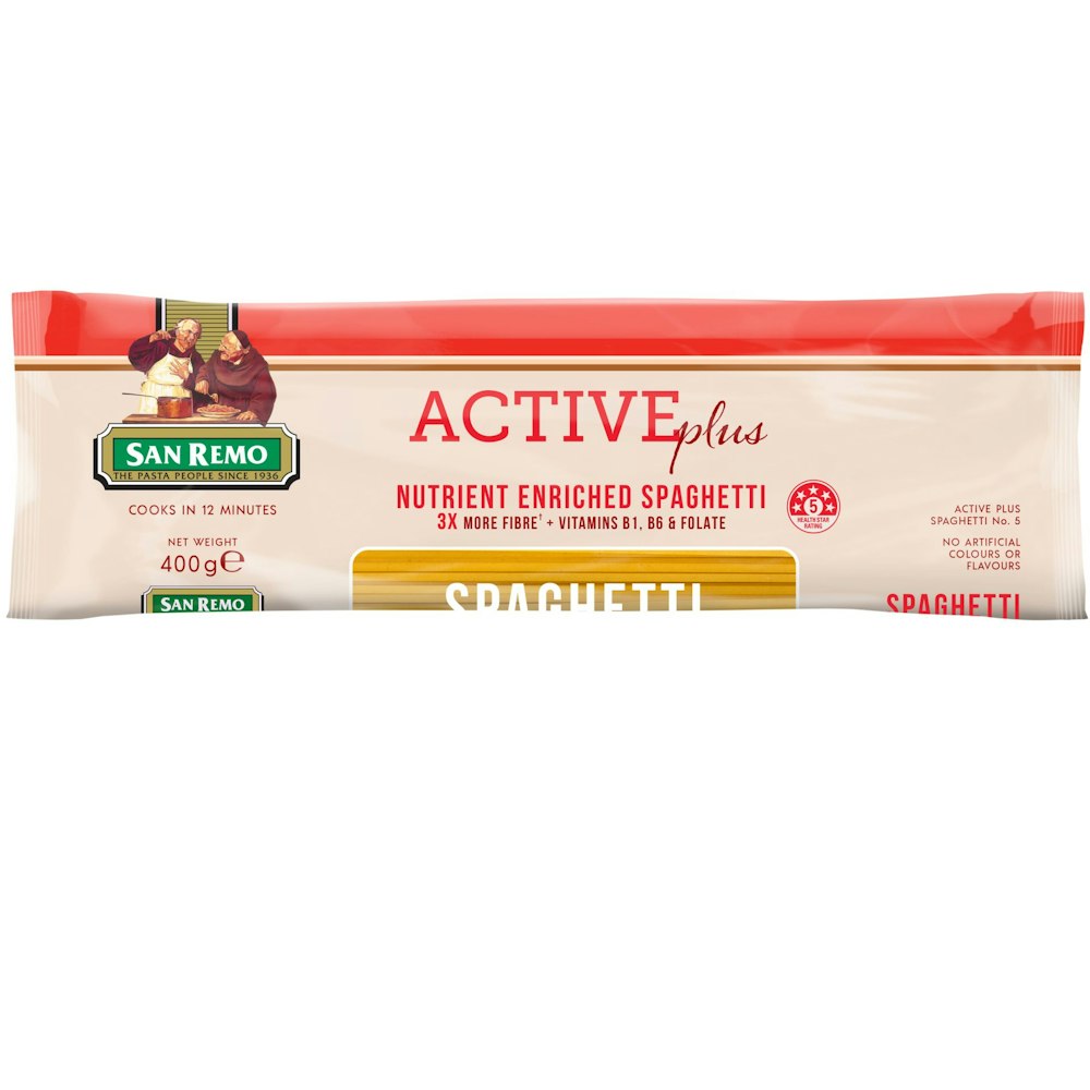 DNO San Remo Active Plus Dry Pasta #5 Spaghetti 400g