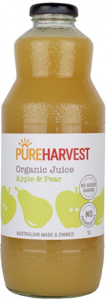 Pure Harvest Organic Pear & Apple Juice G/F 1ltr